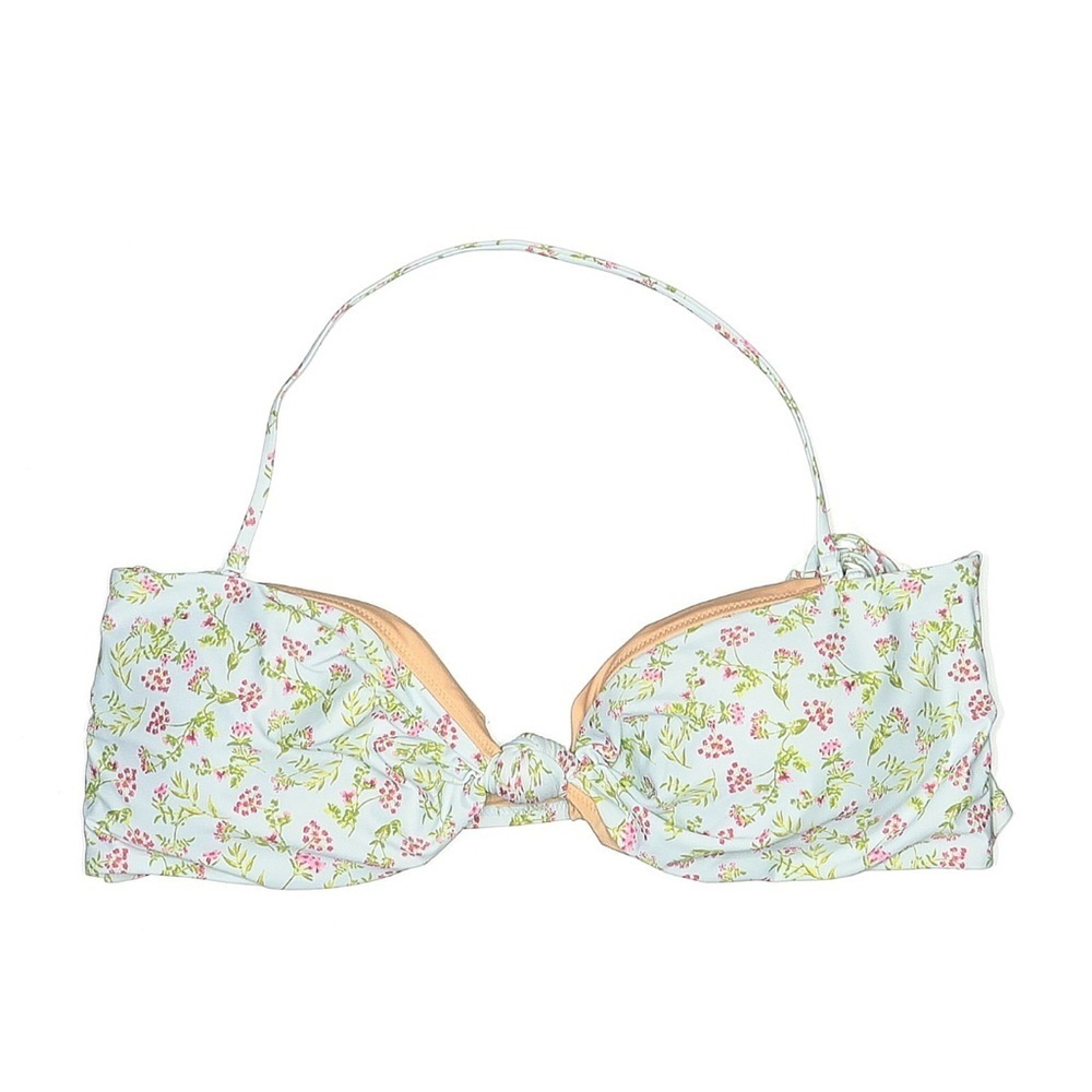 J.Crew 3X Knot Bandeau Bikini Top NWT Cloud Meadow Floral Plus Size Swim